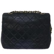 Pre-owned Leather chanel-bags Chanel Vintage , Black , Dames