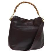 Pre-owned Leather gucci-bags Gucci Vintage , Brown , Dames