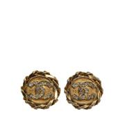 Pre-owned Yellow Gold earrings Chanel Vintage , Yellow , Dames