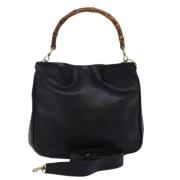 Pre-owned Leather handbags Gucci Vintage , Black , Dames