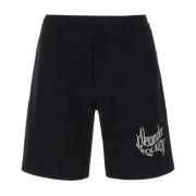 Stijlvolle Bermuda Shorts voor Mannen Alexander McQueen , Black , Here...