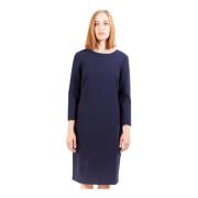 Stijlvolle Blauwe Midi Jurk Gant , Blue , Dames