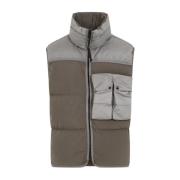 Eco Chrome-E Mixed Walnoot Vest C.p. Company , Brown , Heren