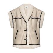 Leren vest Medilia Isabel Marant , Beige , Dames