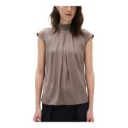 Elegante Gedrapeerde Top in Sandy Grey InWear , Brown , Dames