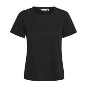 Zwarte T-Shirt Top 30105276 InWear , Black , Dames