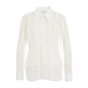 Witte Shirts Aw24 Dameskleding Kaos , White , Dames