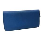 Pre-owned Leather wallets Prada Vintage , Blue , Dames