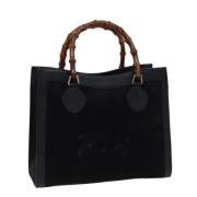 Pre-owned Suede totes Gucci Vintage , Blue , Dames