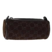 Pre-owned Canvas pouches Gucci Vintage , Brown , Dames