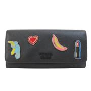 Pre-owned Leather wallets Prada Vintage , Black , Dames