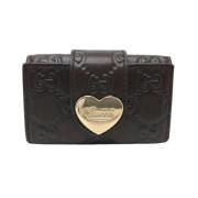 Pre-owned Leather key-holders Gucci Vintage , Brown , Dames