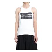 Toekomstige Tanktop Wit Grafische Print Sacai , White , Heren