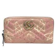 Pre-owned Leather wallets Gucci Vintage , Pink , Dames