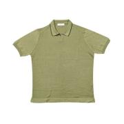 Polo Shirt Korte Mouw Crepe Stof Ferrante , Green , Heren