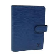 Pre-owned Leather home-office Louis Vuitton Vintage , Blue , Dames