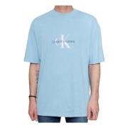 Archief Monologo Tee T-shirt Calvin Klein , Blue , Heren