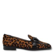 Luipaardprint Loafer Enkellaarzen Roberto Festa , Brown , Dames