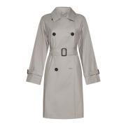 Ecru Dubbelrijige Trenchcoat Max Mara , Beige , Dames