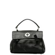 Pre-owned Leather handbags Yves Saint Laurent Vintage , Black , Dames