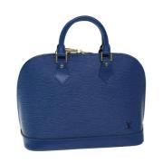 Pre-owned Leather handbags Louis Vuitton Vintage , Blue , Dames