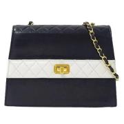 Pre-owned Leather chanel-bags Chanel Vintage , Blue , Dames