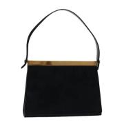 Pre-owned Suede handbags Gucci Vintage , Black , Dames