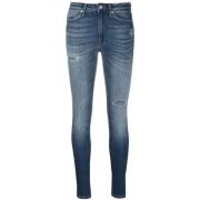 High Rise Skinny Jeans Dondup , Blue , Dames