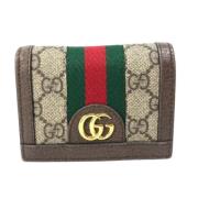 Pre-owned Canvas wallets Gucci Vintage , Beige , Dames