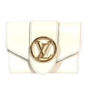 Pre-owned Leather wallets Louis Vuitton Vintage , Beige , Dames