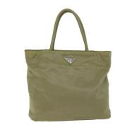 Pre-owned Nylon totes Prada Vintage , Beige , Dames