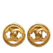 Pre-owned Yellow Gold earrings Chanel Vintage , Yellow , Dames