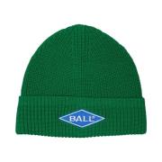 Bright Green Beanie Accessoire Ball , Green , Dames