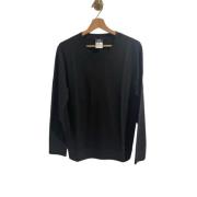 Pre-owned Wool tops Chanel Vintage , Black , Dames