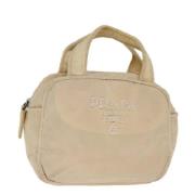 Pre-owned Nylon handbags Prada Vintage , Beige , Dames