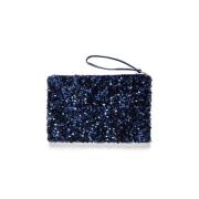 Pailletten Clutch Midnight Sail Part Two , Blue , Dames