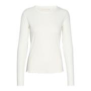 Vrouwelijke Boothals Lange Mouw Top Karen by Simonsen , White , Dames