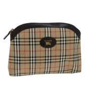 Pre-owned Canvas clutches Burberry Vintage , Beige , Dames