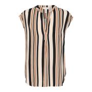 Bruine Suiker Streep Blouse Bjarkapw Part Two , Multicolor , Dames