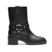 Moto Bootie met Hardware Accents Stuart Weitzman , Black , Dames