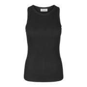 Geribbeld Zwart Top Snos215 Sofie Schnoor , Black , Dames