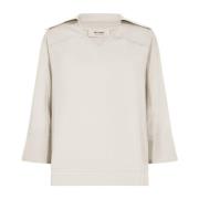 Chic V-Hals Blouse Birch MOS Mosh , Beige , Dames