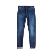 Skinny Fit Lage Taille Stretch Denim Dondup , Blue , Heren