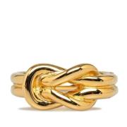 Pre-owned Metal rings Hermès Vintage , Yellow , Dames