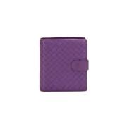 Pre-owned Leather wallets Bottega Veneta Vintage , Purple , Dames