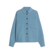 Zuiver wollen overhemdjasje Max Mara Weekend , Blue , Dames