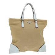 Pre-owned Canvas handbags Prada Vintage , Beige , Dames