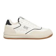 Eenvoudige Vetersneakers Emporio Armani EA7 , White , Heren