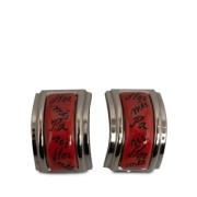 Pre-owned Metal earrings Hermès Vintage , Red , Dames