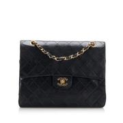 Pre-owned Leather shoulder-bags Chanel Vintage , Black , Dames